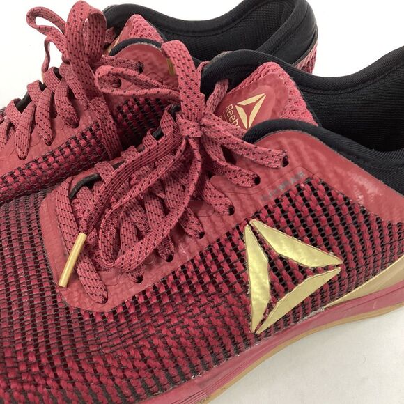 Reebok Crossfit Nano 8.0-Women's 6.5-Flexweave Burgundy/Gold-Gym/Workout- DV5750 - Picture 6 of 12